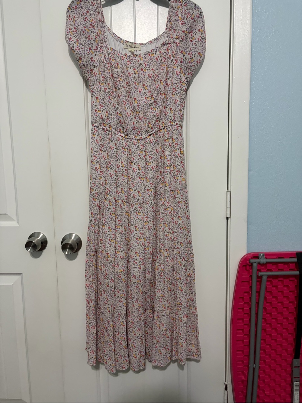 Floral Midi Dress - White Floral